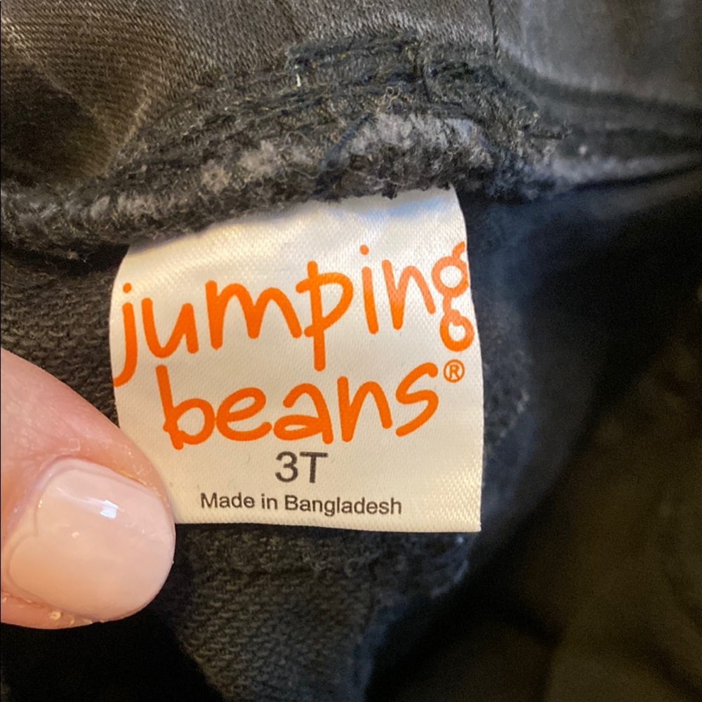 Jumping Beans Kids Size 3T Black Denim Skinny Leg Jeans. - Picture 5 of 7